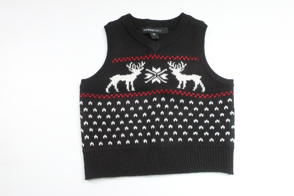 Strikket vest fra My Wear Baby - Størrelse 68 - Sort