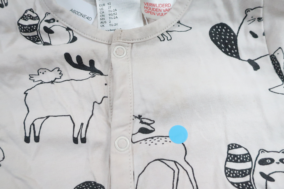 Pyjamas fra H&M - Størrelse 92 - Off-white