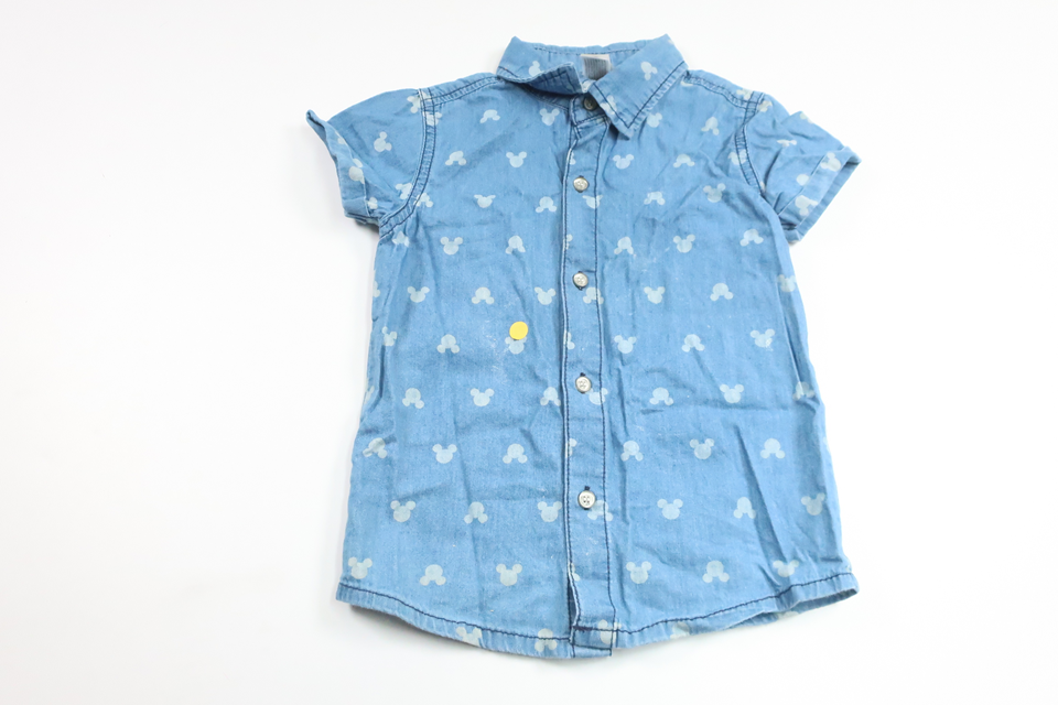 Skjorte med Mickey Mouse fra Disney - Størrelse 92 - Denim