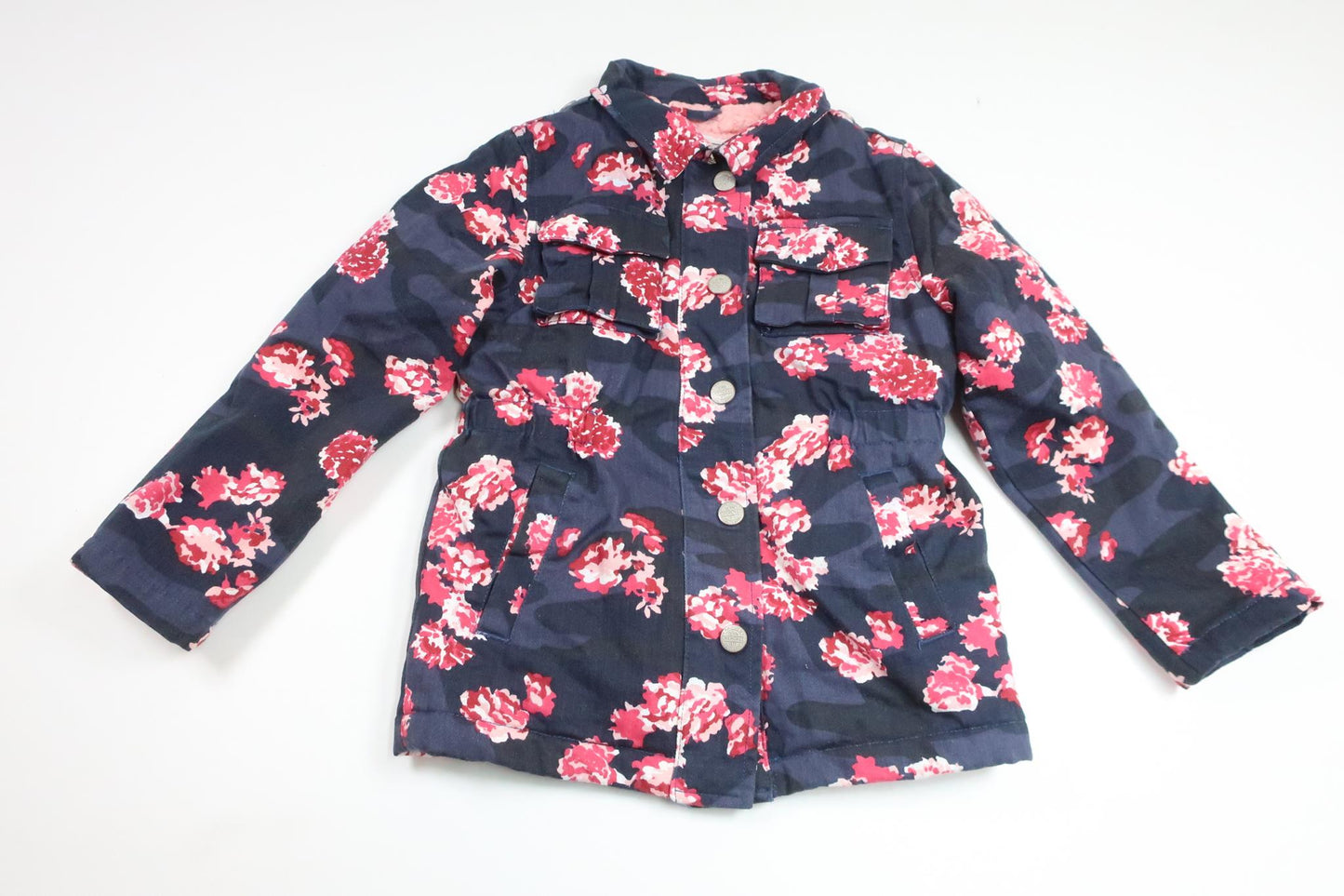 Blomsterjakke fra Lupilu - Størrelse 116 - Marineblå