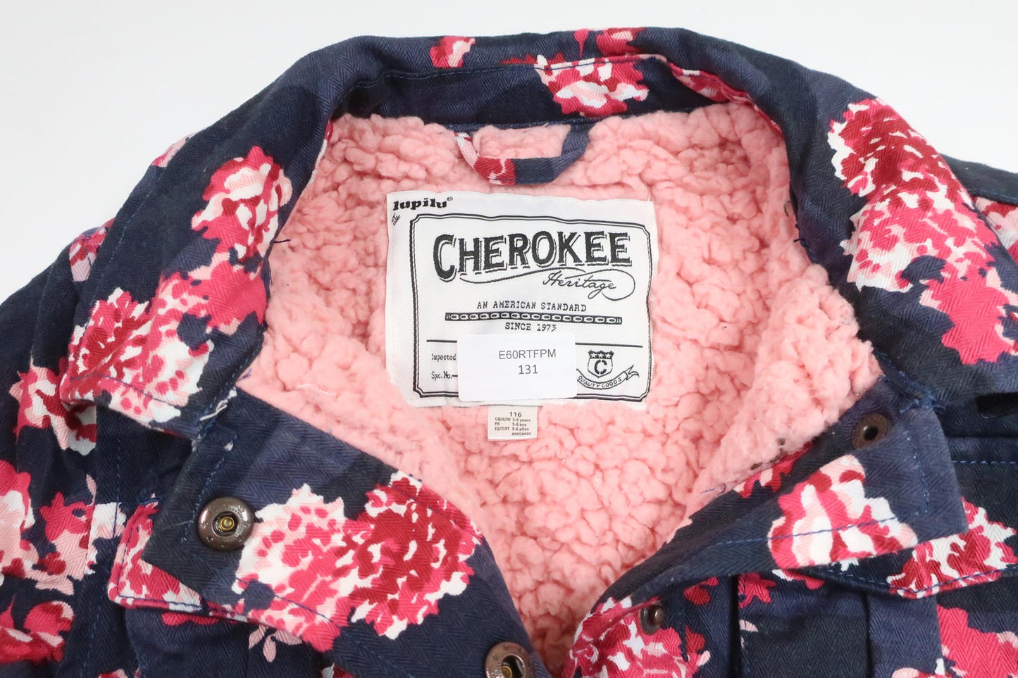 Blomsterjakke fra Lupilu - Størrelse 116 - Marineblå