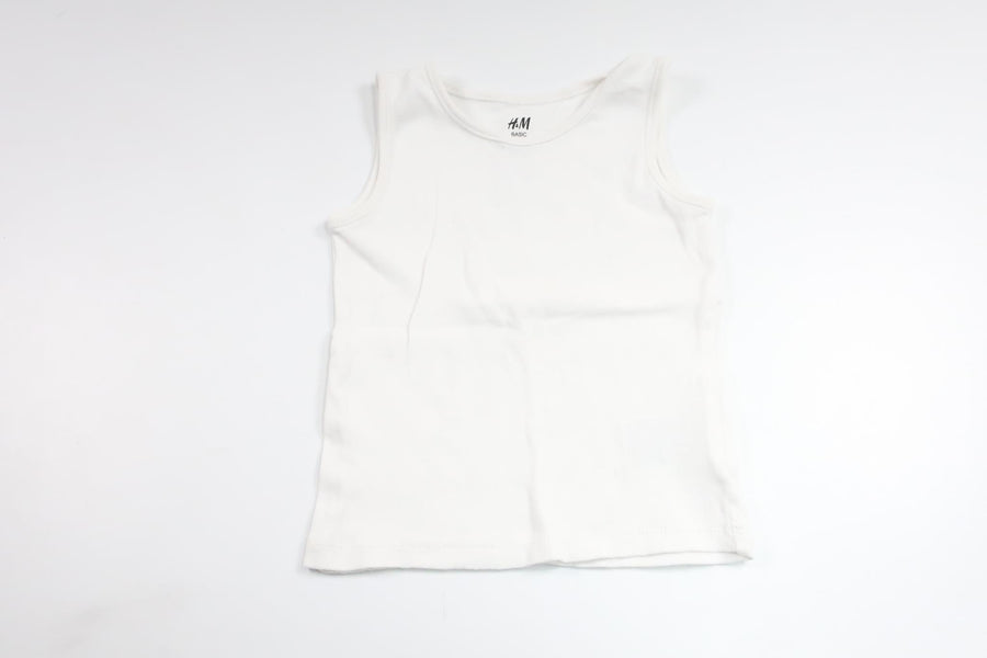 Tanktop fra H&M - Størrelse 86 - Hvid