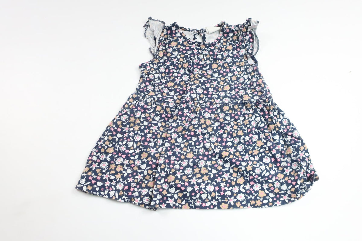 Blomsterkjole fra H&M - Størrelse 68 - Marineblå