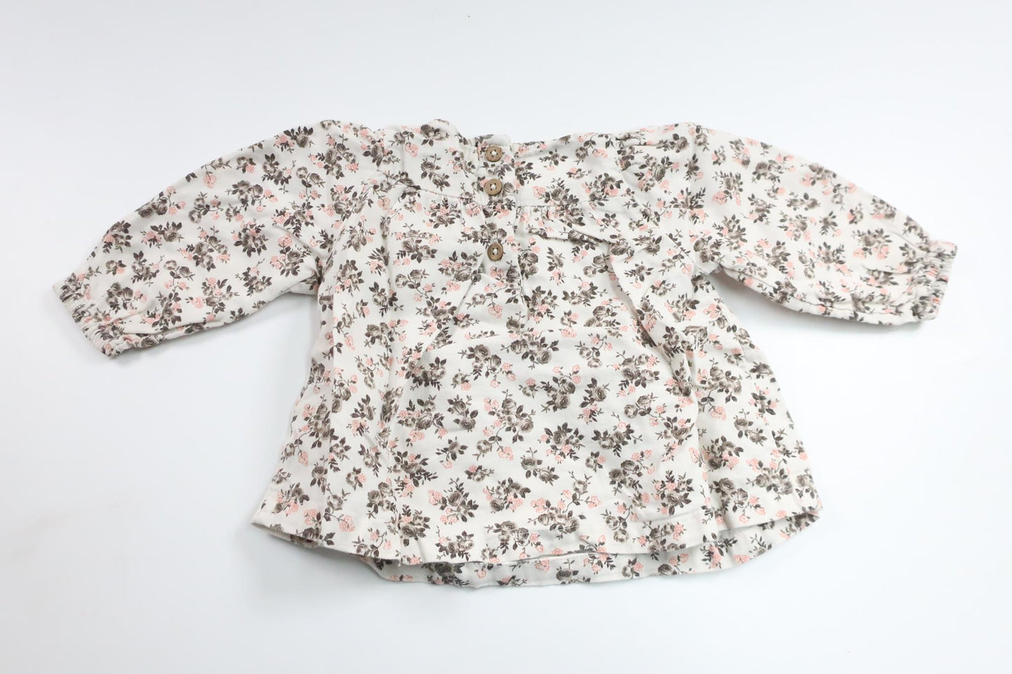 Blomstertunika fra Newbie - Størrelse 62 - Hvid