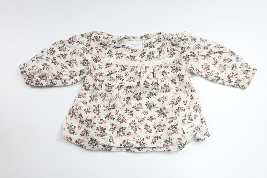 Blomstertunika fra Newbie - Størrelse 62 - Hvid