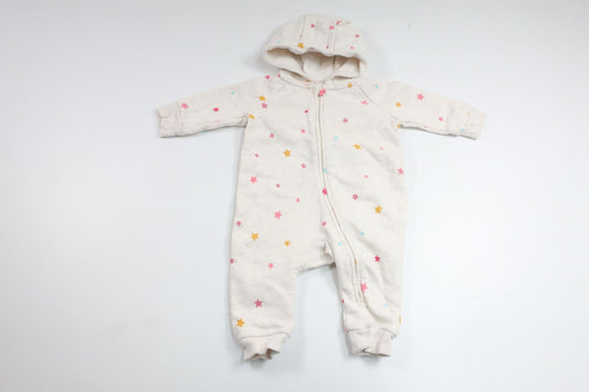 Jumpsuit med stjerner fra H&M - Størrelse 62 - Off-white