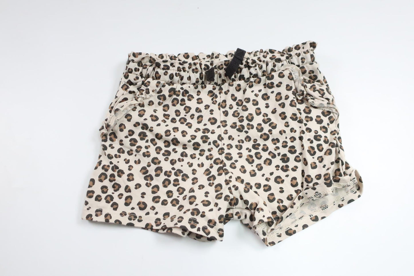 Leopardprintede shorts fra H&M - Størrelse 74 - Beige