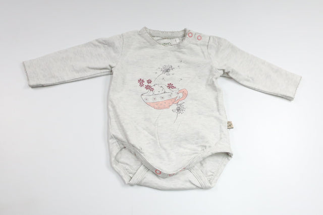 Bodysuit fra Minymo - Størrelse 56 - Grå