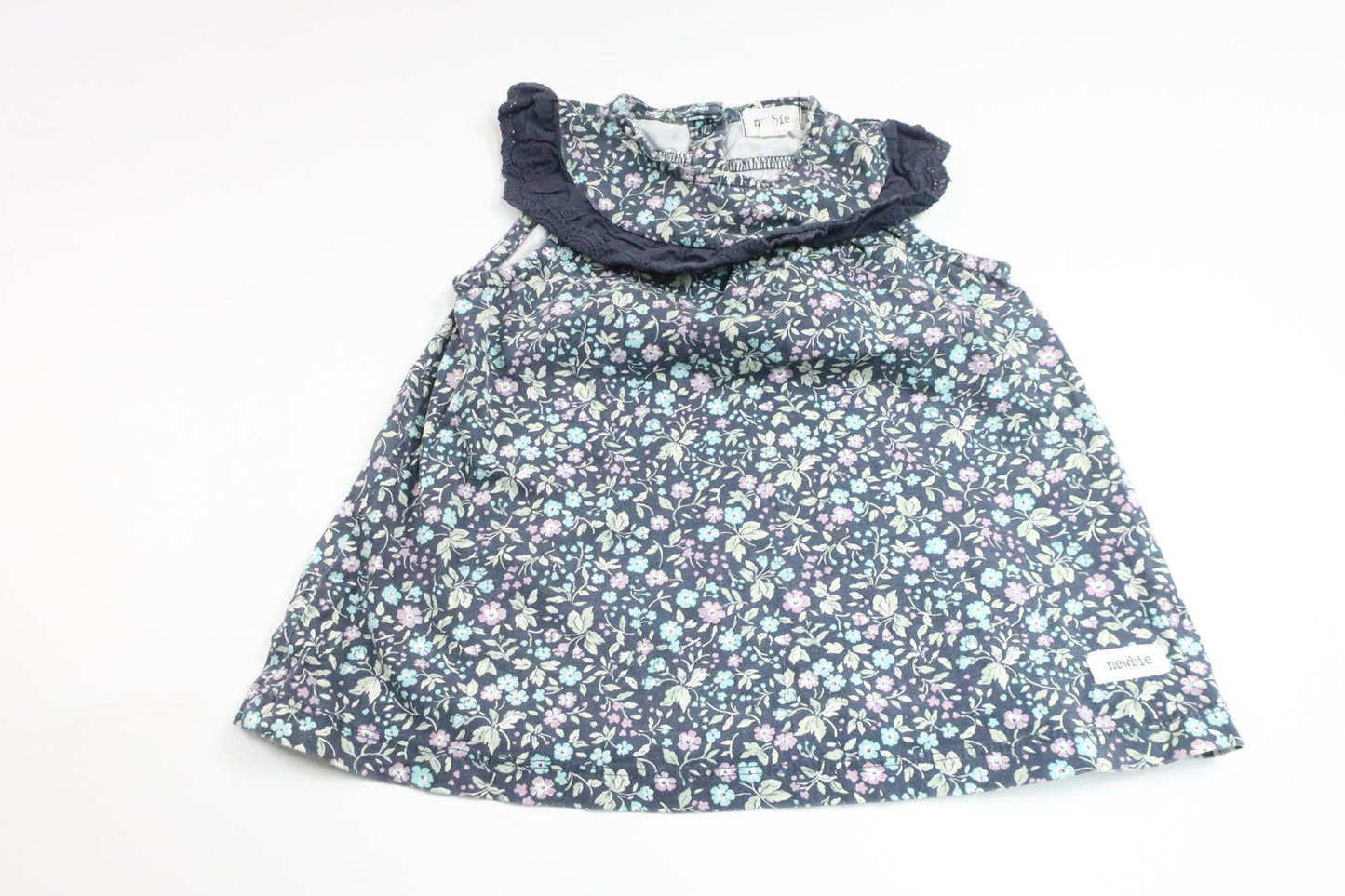 Blomsterkjole fra Newbie - Størrelse 74 - Marineblå
