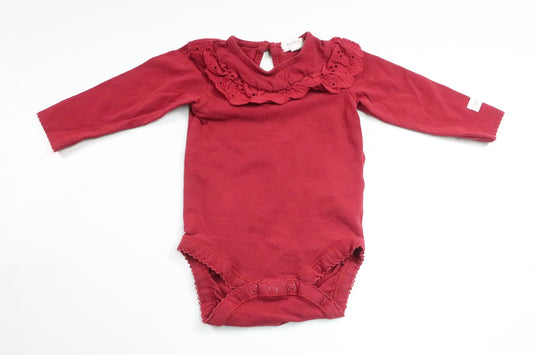 Bodysuit fra Newbie - Størrelse 62 - Bordeauxrød