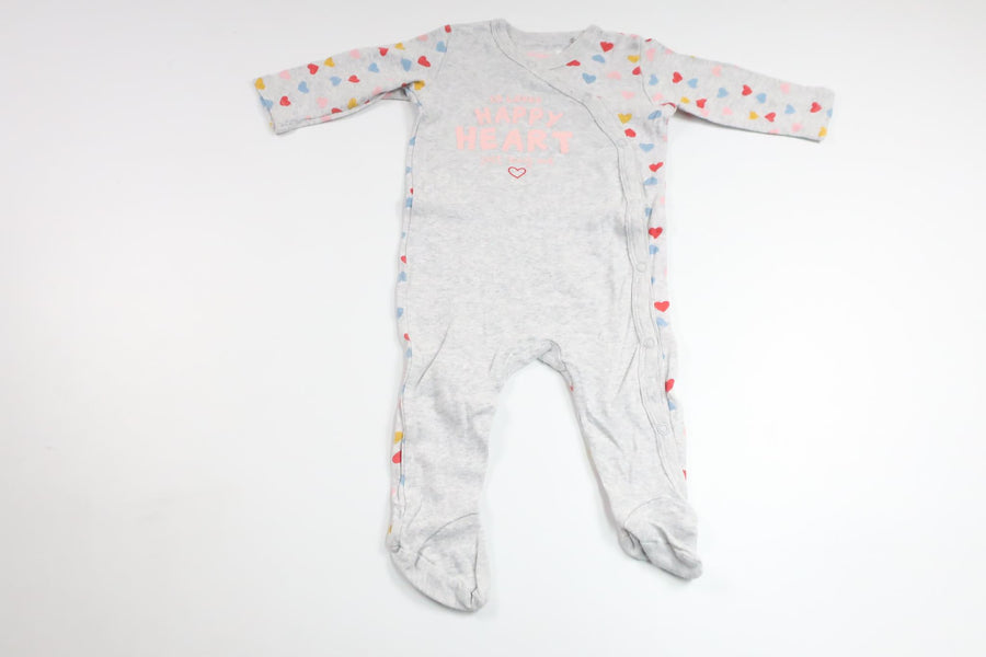 Pyjamas med hjerter fra Lupilu - Størrelse 62 - Grå