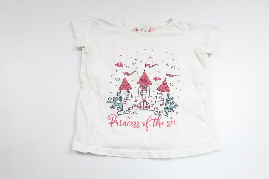 T-shirt fra Mana - Størrelse 98/104 - Hvid