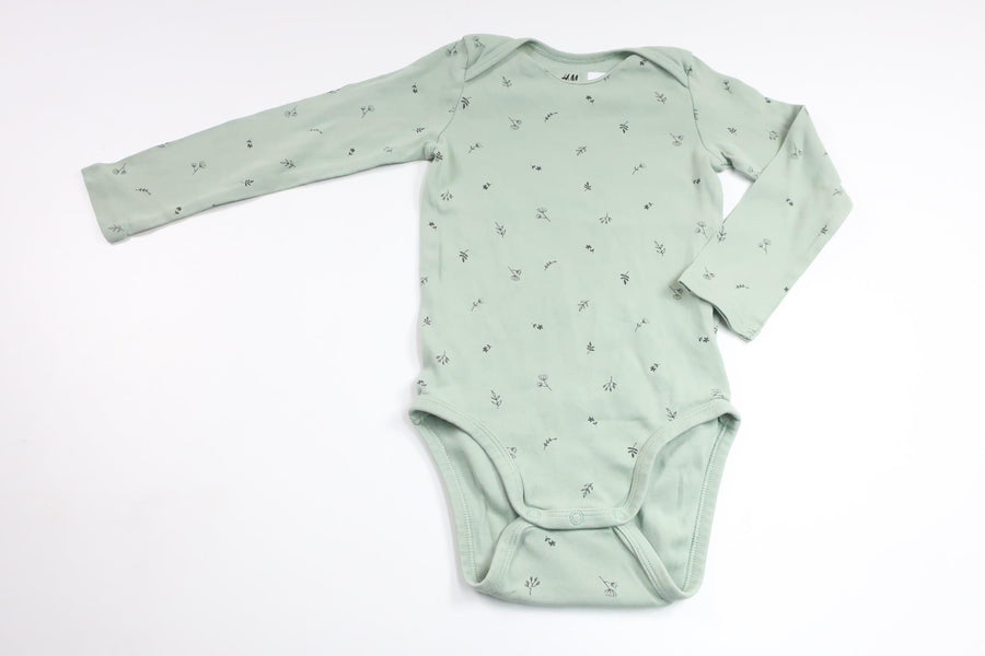 Blomsterbody fra H&M - Størrelse 92 - Grøn