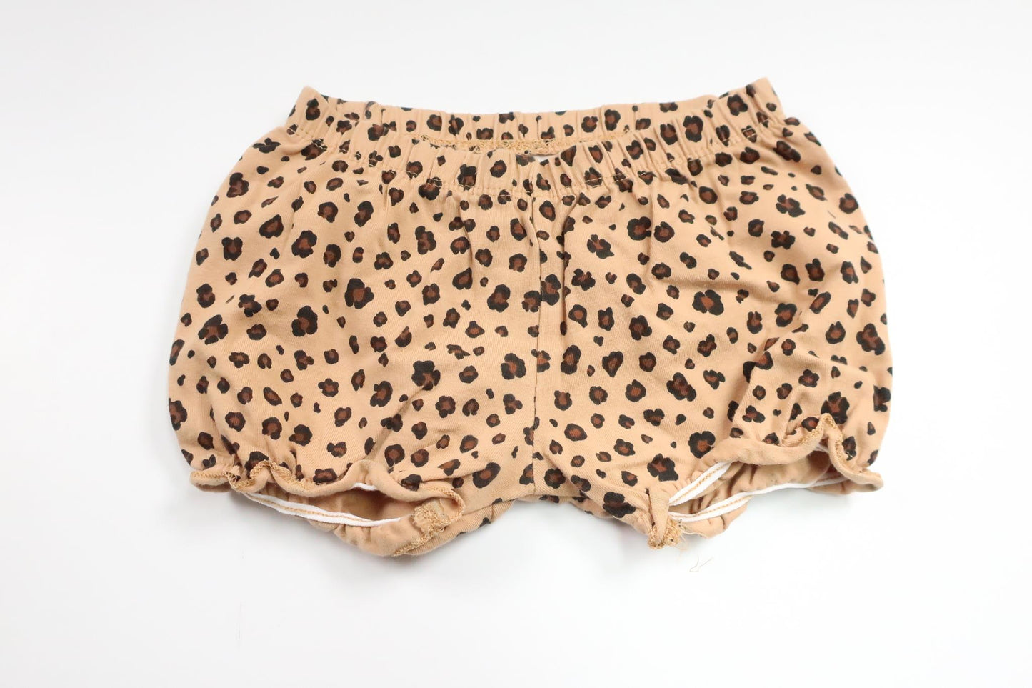 Leopardprintede shorts med sløjfe fra H&M - Størrelse 74 - Beige
