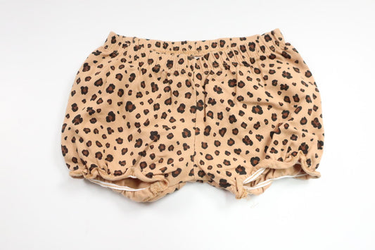 Leopardprintede shorts med sløjfe fra H&M - Størrelse 74 - Beige