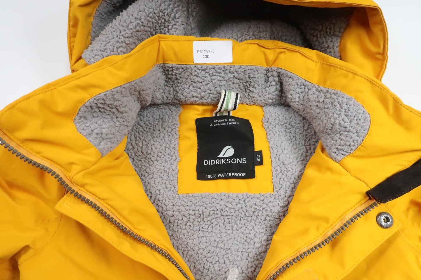 Jakke fra Didriksons - Størrelse 100 - Gul