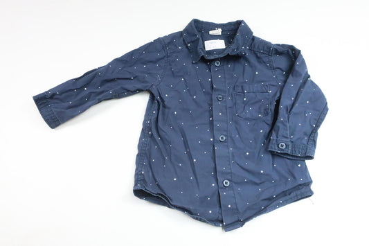 Skjorte med stjerner fra H&M - Størrelse 80 - Marineblå