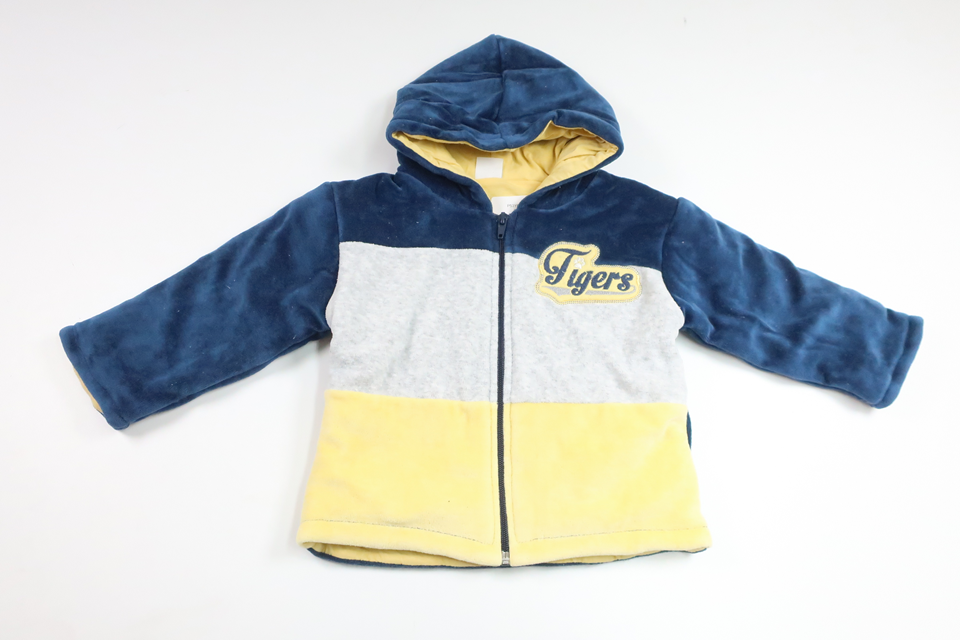 Tyk fleecejakke med hætte fra Kajdi Baby - Størrelse 86 - Blå