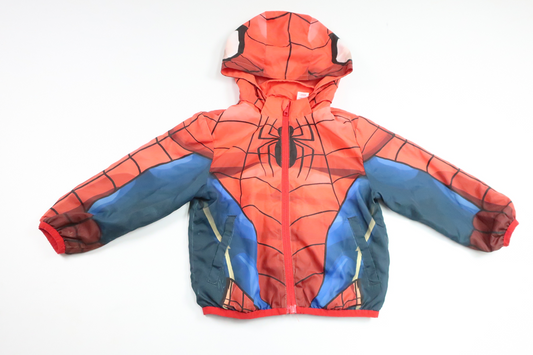 Vindjakke med Spiderman fra H&M - Størrelse 92 - Rød