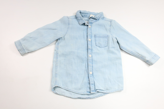 Denimskjorte fra H&M - Størrelse 86 - Denim