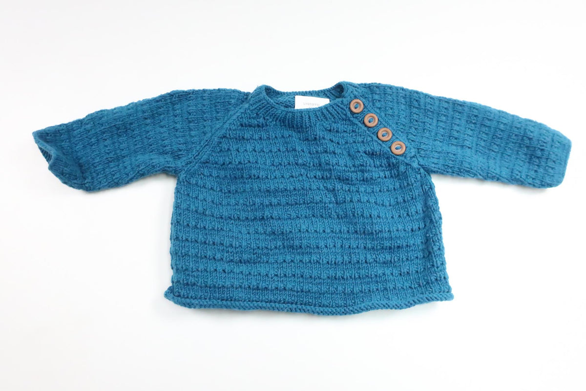 Strikket sweater fra Hemstickat - Størrelse 68/74 - Blå