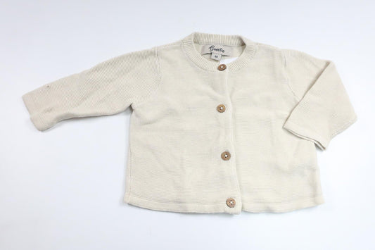 Strikket cardigan fra Sweetie - Størrelse 68 - Beige