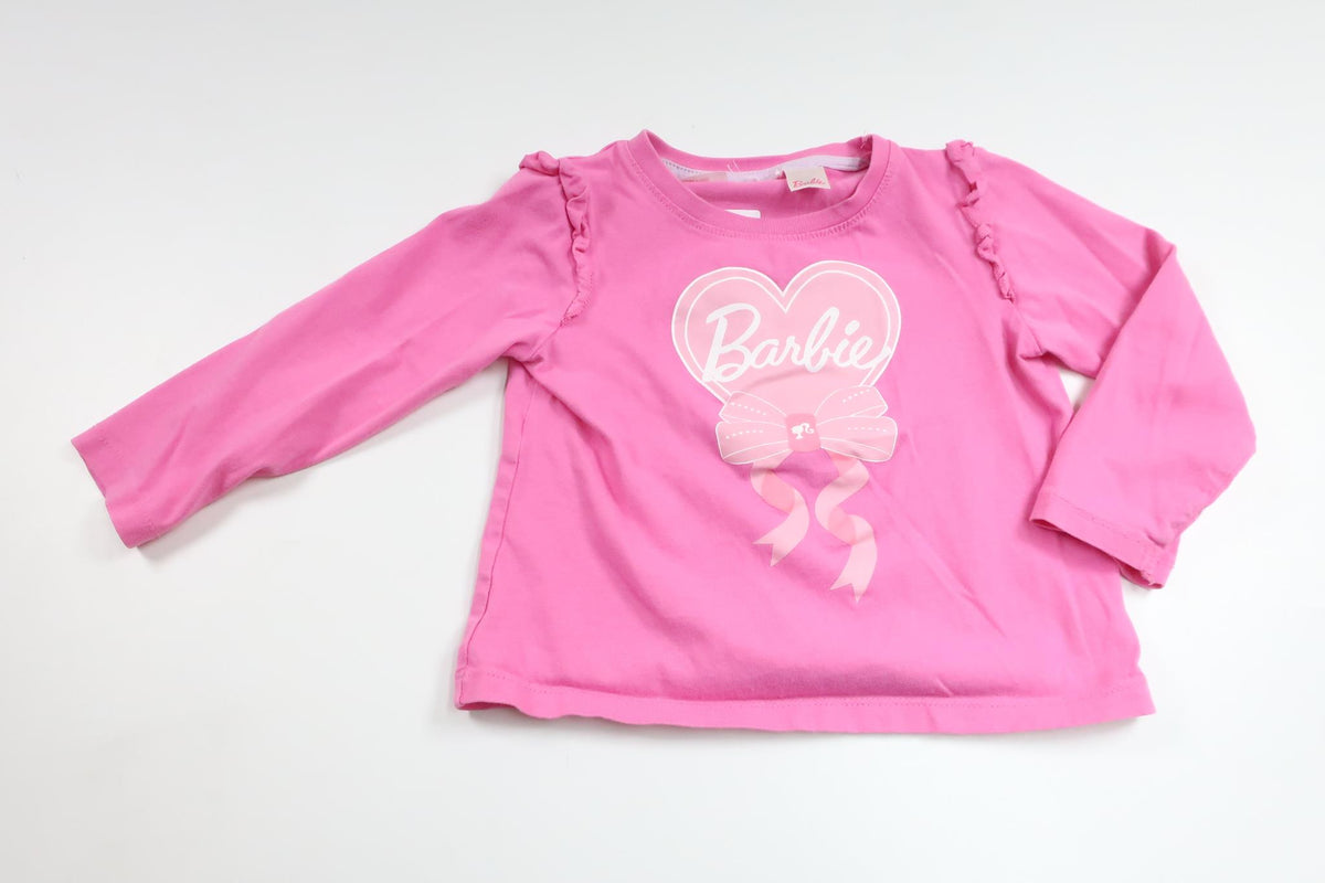 Trøje med Barbie fra H&M - Størrelse 80 - Lyserød