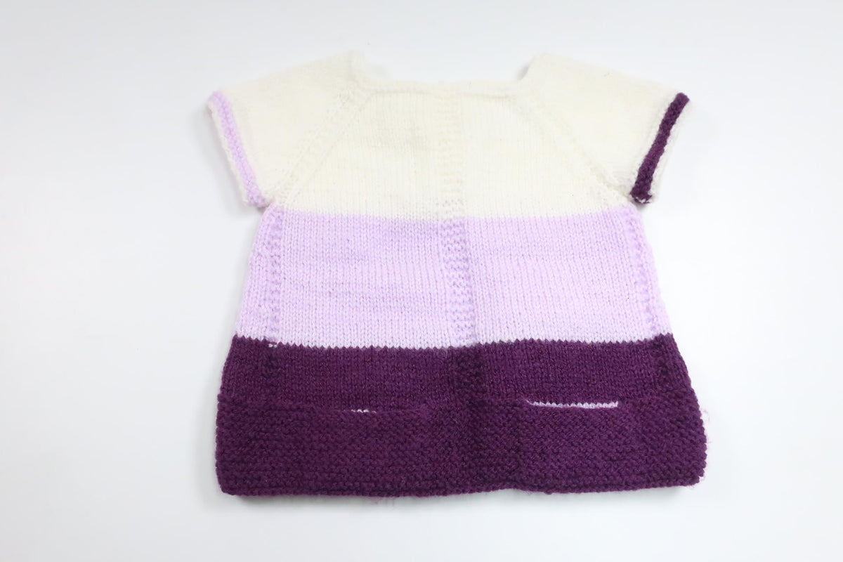 Strikket sweater fra Hemstickat - Størrelse 74/80 - Lilla