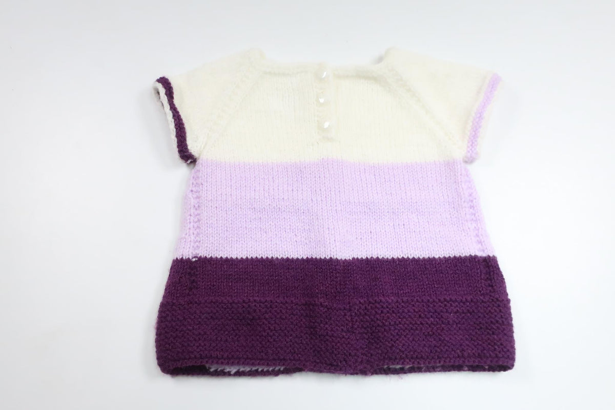 Strikket sweater fra Hemstickat - Størrelse 74/80 - Lilla