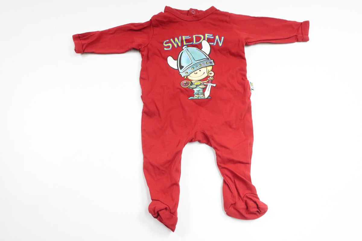 Jumpsuit fra Sverige - Størrelse 70 - Bordeauxrød