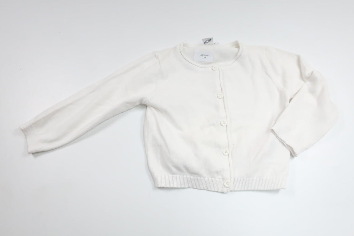Strikket cardigan fra Name It - Størrelse 86 - Hvid