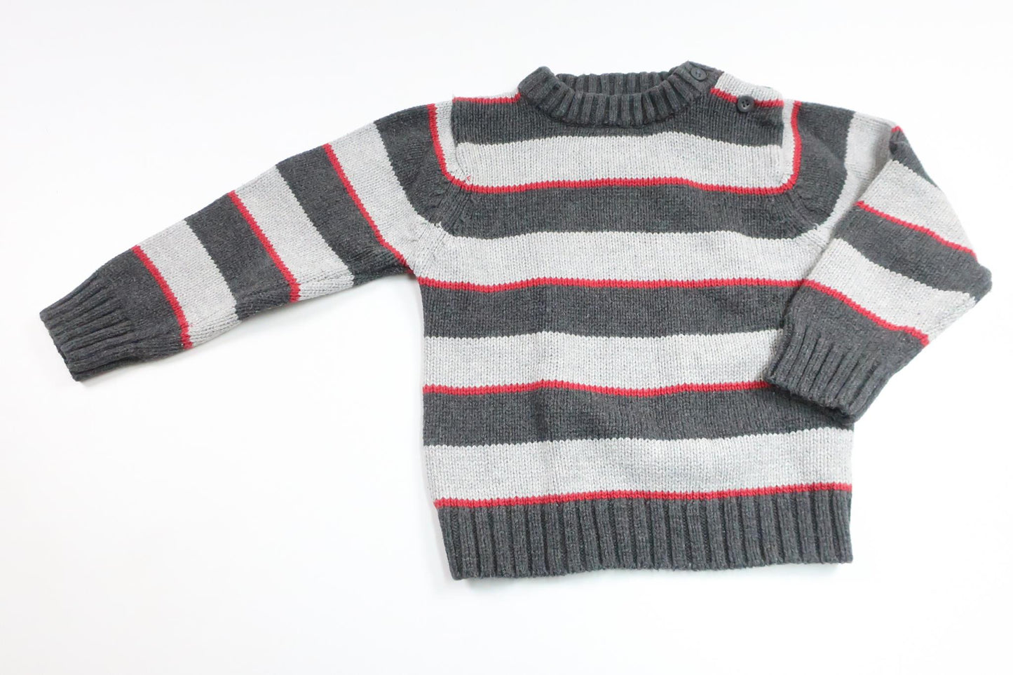 Strikket sweater fra Early Days - Størrelse 80 - Grå