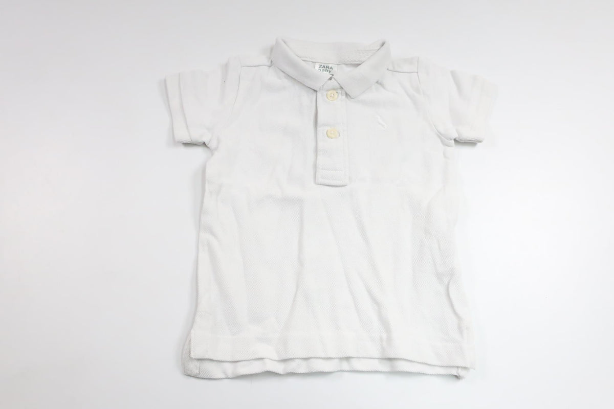 Poloshirt fra Zara - Størrelse 68 - Hvid