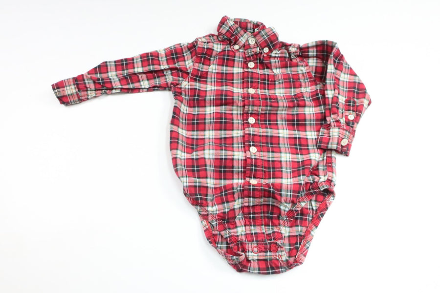Ternet bodysuit fra Carter's - Størrelse 80/86 - Rød
