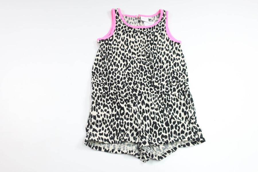 Leopardprintet jumpsuit fra My Wear Young - Størrelse 110/116 - Sort