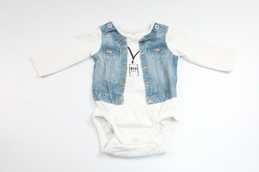 Bodysuit fra H&M - Størrelse 50 - Hvid