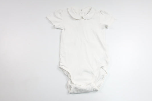 Body med krave fra H&M - Størrelse 92 - Hvid