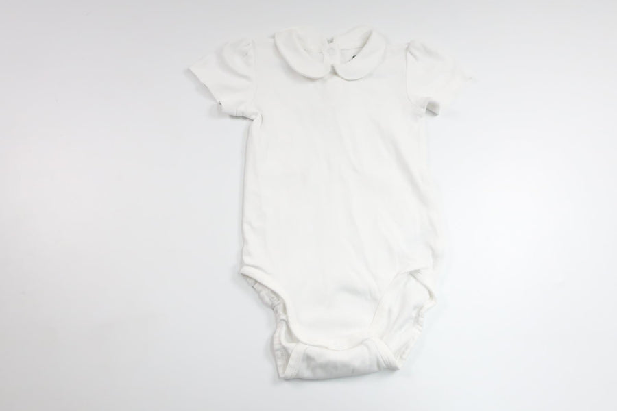 Body med krave fra H&M - Størrelse 92 - Hvid