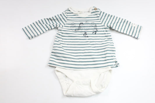 Trøje med indbygget krop fra Newbie - Størrelse 56 - Off-white