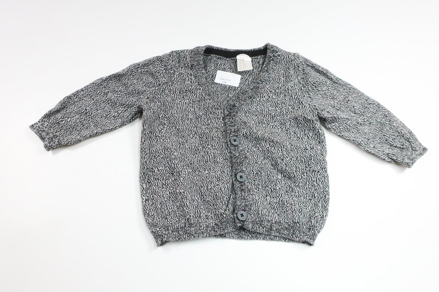 Strikket cardigan fra H&M - Størrelse 68 - Sort