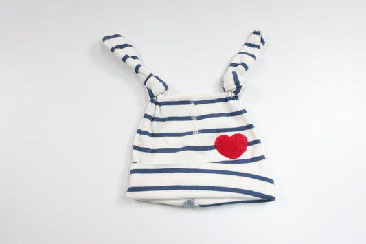 Stribet hue fra Polarn o. Pyret - Størrelse 40 - Hvid