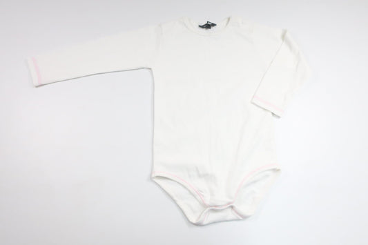Ribbet bodysuit fra Mads & Mette - Størrelse 98 - Hvid