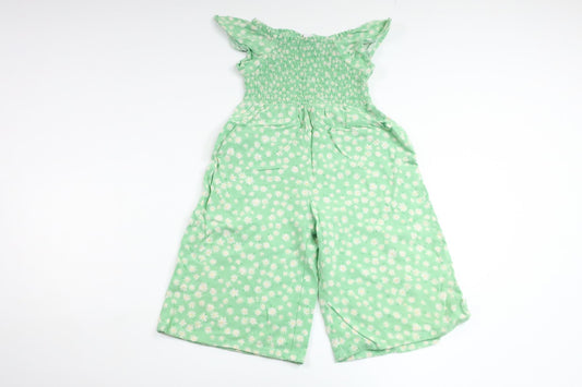 Blomsterjumpsuit fra Lindex - Størrelse 92 - Grøn
