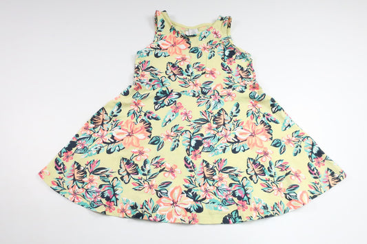 Blomsterkjole fra Lindex - Størrelse 98/104 - Gul