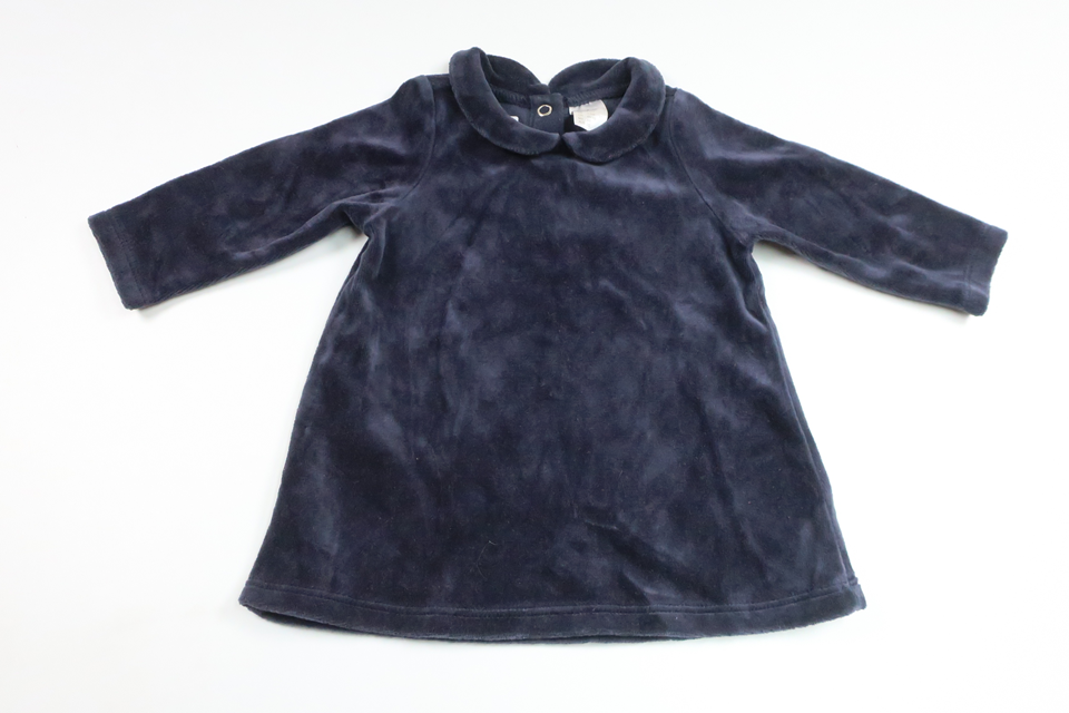 Velourkjole fra H&M - Størrelse 68 - Marineblå