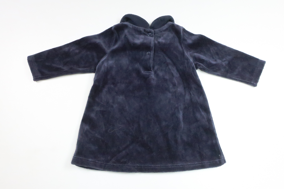 Velourkjole fra H&M - Størrelse 68 - Marineblå