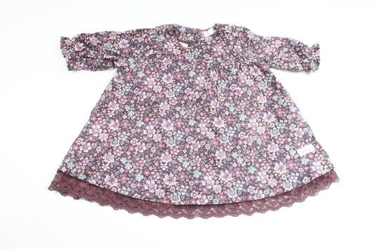 Blomsterkjole fra Newbie - Størrelse 68 - Lilla