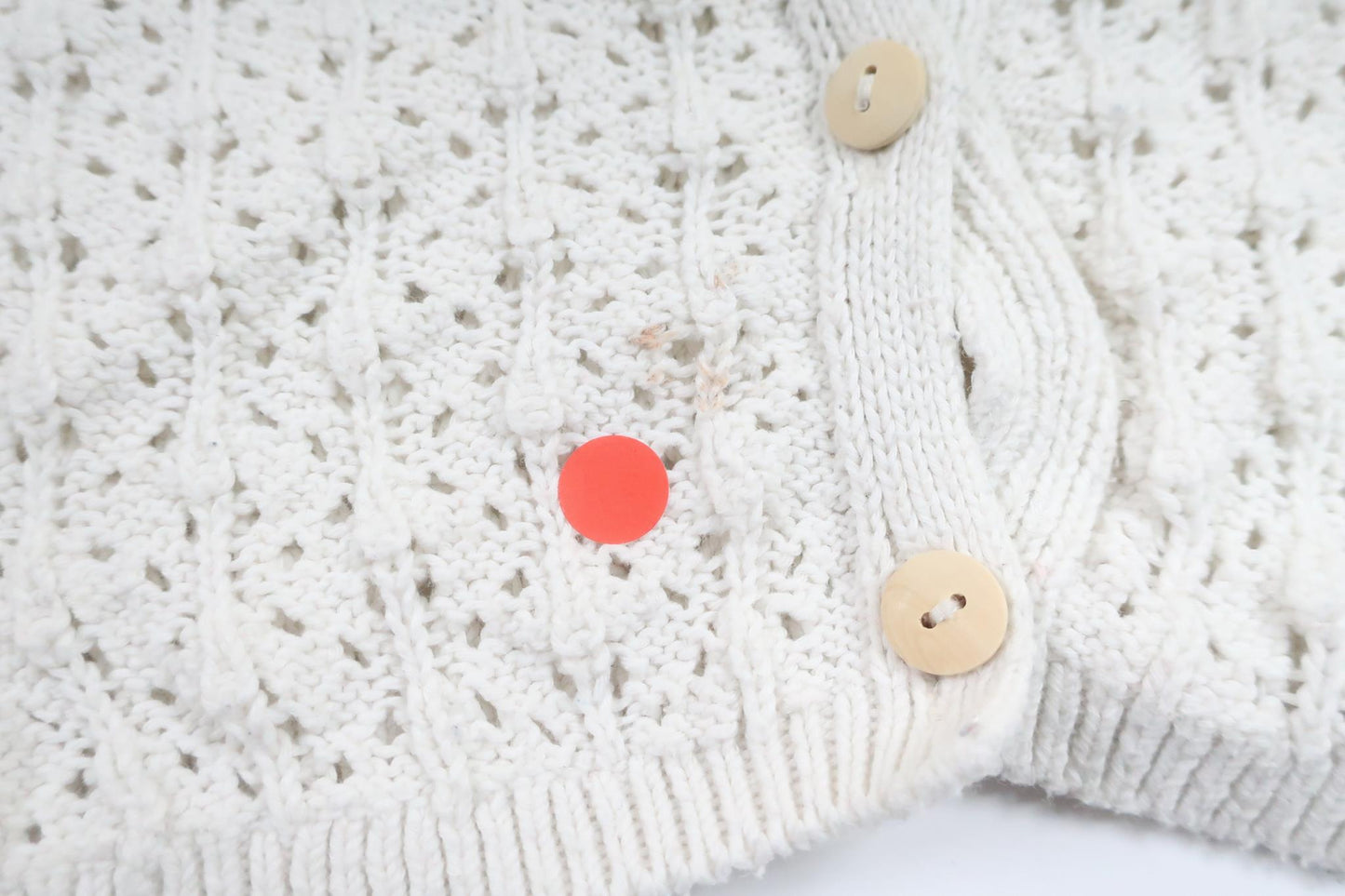 Strikket cardigan fra Zara - Størrelse 86 - Hvid