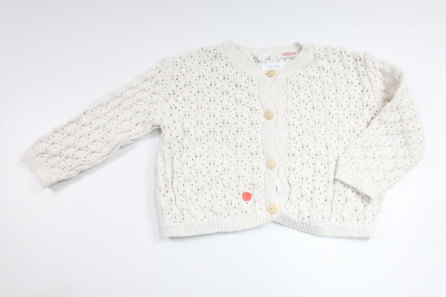 Strikket cardigan fra Zara - Størrelse 86 - Hvid