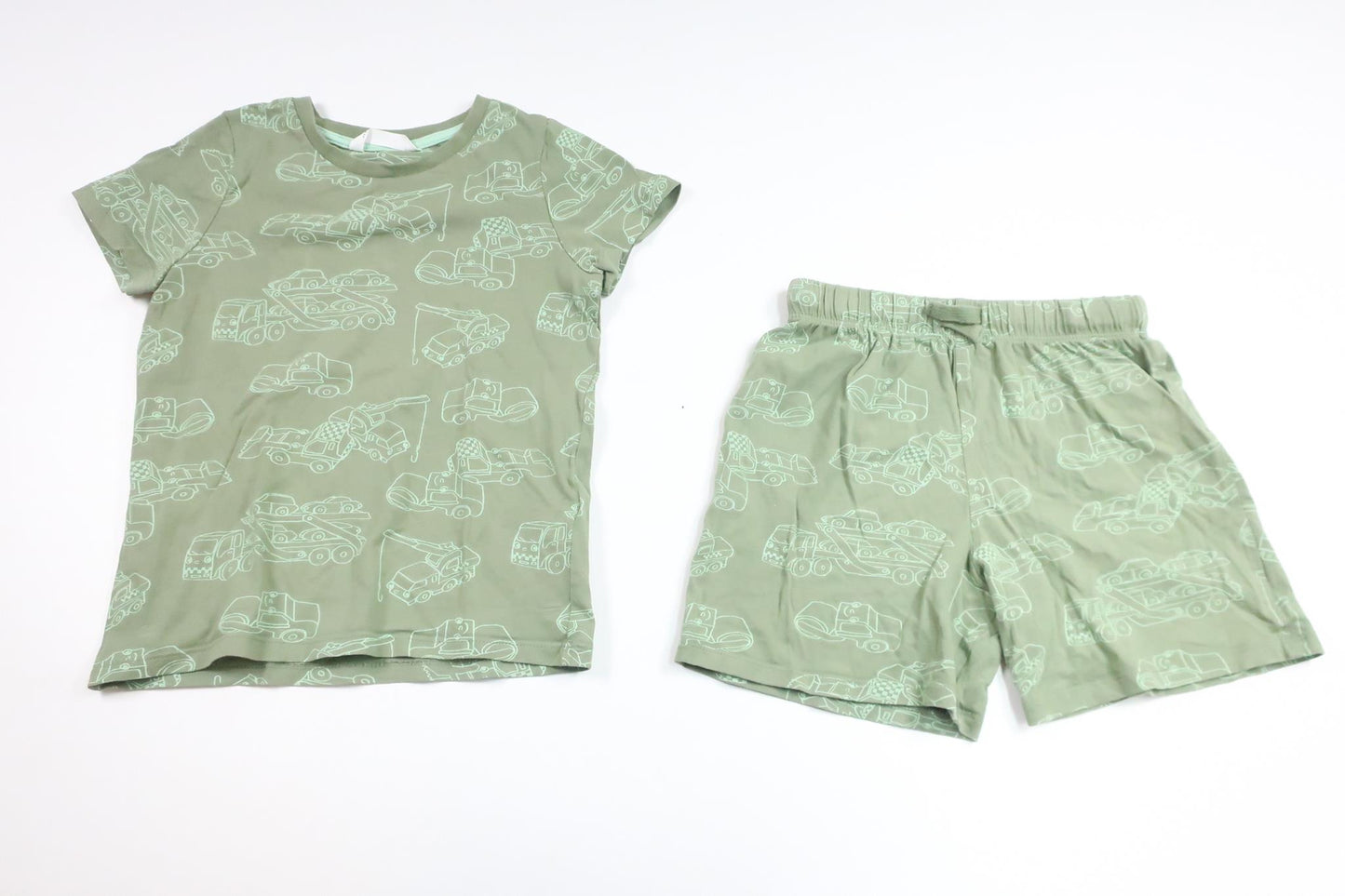 Todelt pyjamas fra M&S - Størrelse 104/110 - Grøn